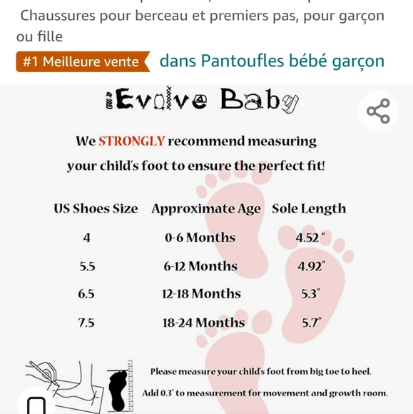 NEW - Toddler Leather Slippers - Picture 9 of 9